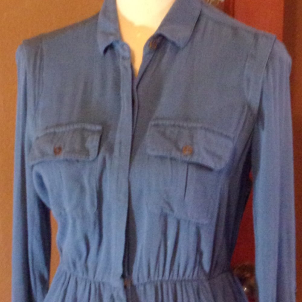 Maeve Chambray Roll Tab Button Front W/Pockets - image 4